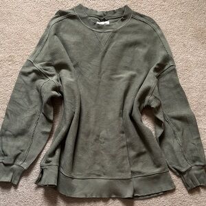 Aerie Oversized Ribbed Long Sleeve Tunic